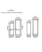 Lot de 2 selettes Bunting marron - 35 x 35 x 100 cm