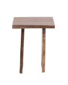 Acacia Sansur bruine bijzettafel met natuurlijke rand - 56 x 56 x 61 cm