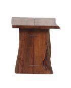 Acacia Sansur bruine bijzettafel met natuurlijke rand - 56 x 56 x 61 cm