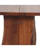 Acacia Sansur bruine bijzettafel met natuurlijke rand - 56 x 56 x 61 cm