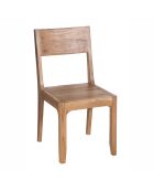 Chaise exotique naturelle Acacia Arad II marron - 43 x 50 x 85 cm