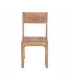 Chaise exotique naturelle Acacia Arad II marron - 43 x 50 x 85 cm