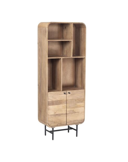 Bibliothèque à livres Mango Maidi beige - 60 x 30 x 160 cm