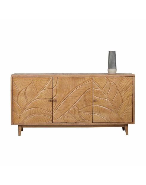 Buffet manguier 3 portes Manguier Floria II marron - 160 x 42 x 80 cm