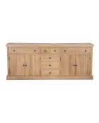 Buffet 7 tiroirs 4 portes Gali beige - 220 x 50 x 90 cm