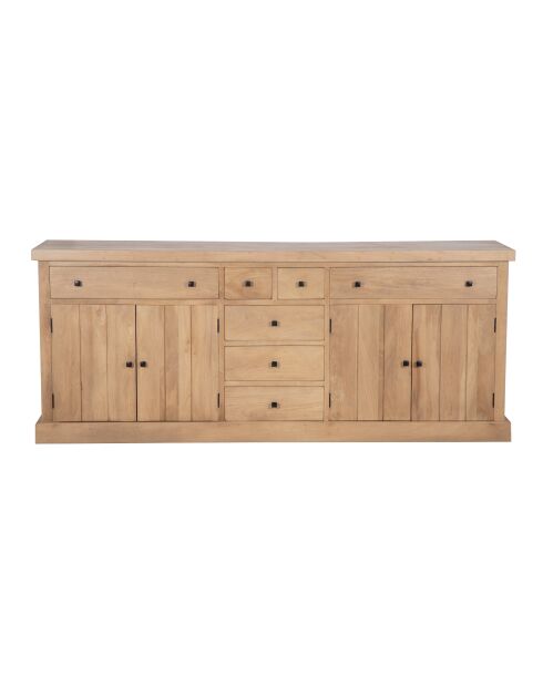 Buffet 7 tiroirs 4 portes Gali beige - 220 x 50 x 90 cm