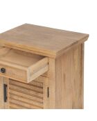 Mesita de noche 1T 1P de madera de mango recta Paran II beige - 54 x 40 x 64 cm