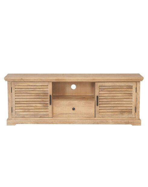 Meuble TV 2P 1T bois de manguier Paran II nature - 170 x 40 x 60 cm