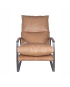 Fauteuil cuir beige Damo beige - 64 x 94 x 91 cm