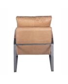 Fauteuil cuir beige Damo beige - 64 x 94 x 91 cm