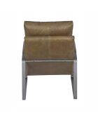 Fauteuil cuir olive vert Damo vert - 64 x 94 x 91 cm