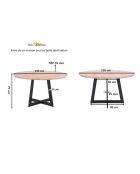 Ronde eettafel Omer nature - 135 x 135 x 76 cm