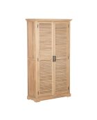 Armoire à 2 portes bois de manguier Paran II nature - 100 x 40 x 180 cm