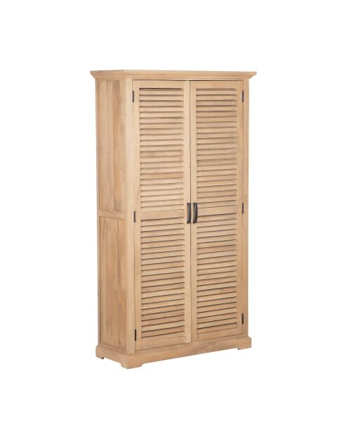 Armoire à 2 portes bois de manguier Paran II nature - 100 x 40 x 180 cm