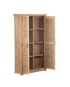 Armoire à 2 portes bois de manguier Paran II nature - 100 x 40 x 180 cm
