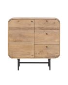 Buffet 1 porte + 3 tiroirs Mango Maidi beige - 80 x 40 x 80 cm