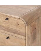 Buffet 1 porte + 3 tiroirs Mango Maidi beige - 80 x 40 x 80 cm
