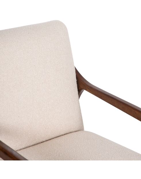 Fauteuil tissu bouclette gris Jade gris / argenté - 66 x 88 x 81 cm