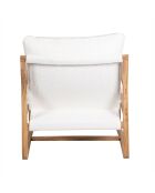 Fauteuil tissu bouclette blanc Lucca blanc - 76 x 89 x 76 cm