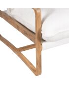 Fauteuil tissu bouclette blanc Lucca blanc - 76 x 89 x 76 cm