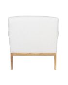 Fauteuil tissu bouclette blanc Teddy beige - 94 x 84 x 93 cm