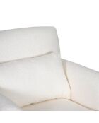Fauteuil tissu bouclette blanc Teddy beige - 94 x 84 x 93 cm