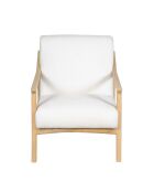 Fauteuil tissu bouclette blanc Jade blanc - 66 x 88 x 81 cm