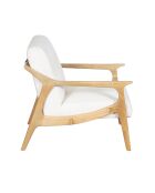 Fauteuil tissu bouclette blanc Jade blanc - 66 x 88 x 81 cm