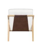 Fauteuil tissu bouclette blanc Jade blanc - 66 x 88 x 81 cm