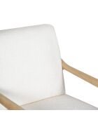 Fauteuil tissu bouclette blanc Jade blanc - 66 x 88 x 81 cm