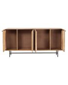 Buffet Mango Maidi con 4 puertas, color beige, 170 x 40 x 80 cm