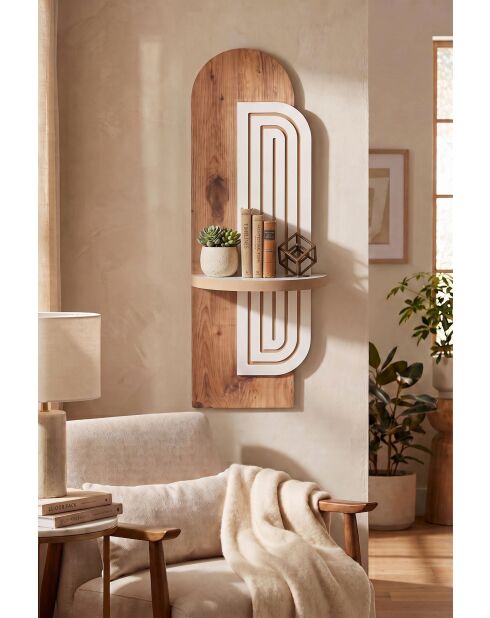 Artmtkwll12 eikenhouten wandplank - 70x26x13 cm