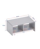 Tavolino Porto Sepet rovere - 90x40x50 cm