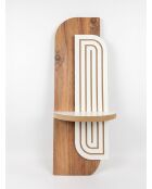 Artmtkwll11 eikenhouten wandplank - 70x26x13 cm