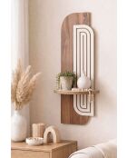 Artmtkwll11 eikenhouten wandplank - 70x26x13 cm