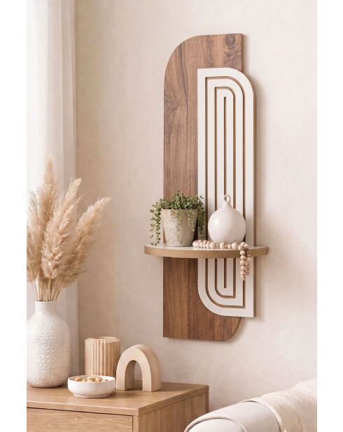 Mensola da parete in rovere Artmtkwll11 - 70x26x13 cm