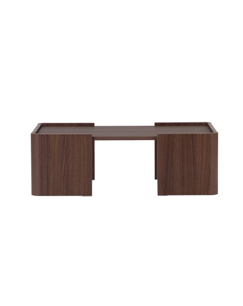 Gusto Milano salontafel in notenhout - 90x30x50 cm
