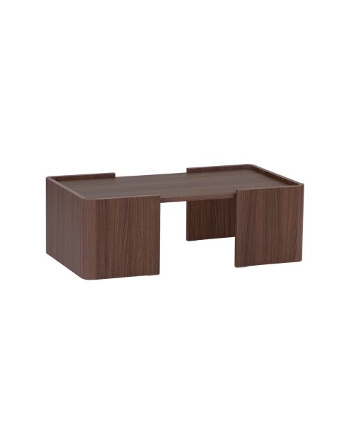 Gusto Milano salontafel in notenhout - 90x30x50 cm