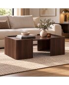Gusto Milano salontafel in notenhout - 90x30x50 cm