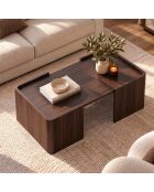 Gusto Milano salontafel in notenhout - 90x30x50 cm