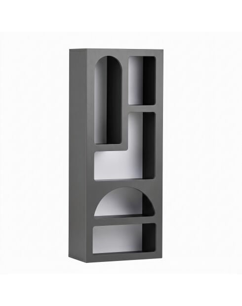 Boekenkast Aria antraciet - 60x150x32 cm