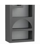 Boekenkast Aria antraciet - 60x150x32 cm