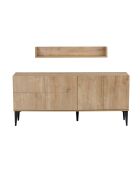 Consola Aethel en roble zafiro - 180x80x40 cm