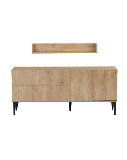 Console Aethel chêne saphir - 180x80x40 cm