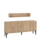 Consola Aethel en roble zafiro - 180x80x40 cm