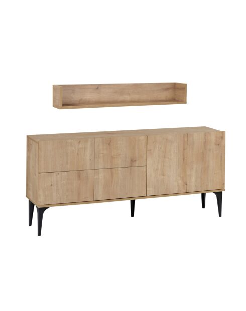 Console Aethel chêne saphir - 180x80x40 cm