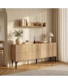 Consola Aethel en roble zafiro - 180x80x40 cm