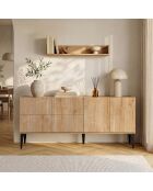 Consola Aethel en roble zafiro - 180x80x40 cm