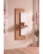 Artmtkwll14 eikenhouten decoratieve spiegel - 70x26x13 cm