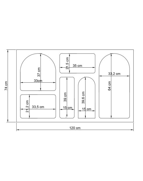 Vian 120 anthrazitfarbene Konsole - 120x74x37 cm